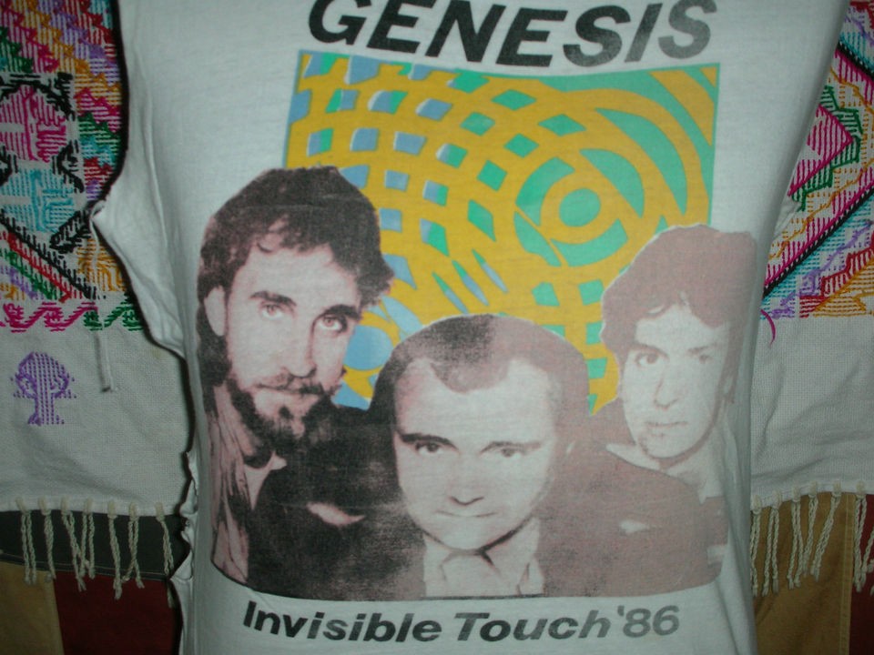 VTG 80s GENESIS CONCERT TOUR BAND CUT OFF T SHIRT PROGRESSIVE ROCK YES 