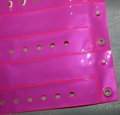 100 PINK Vinyl Snap on Wristbands Event Arm band