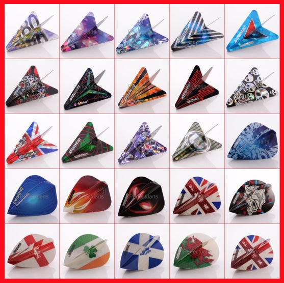 WINMAU KITE / ARROWHEAD / PEAR SHAPED DARTS FLIGHTS 30 DESIGNS x 1 SET