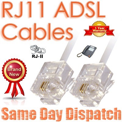 RJ11 ADSL Tele Phone Data Voice Broadband Modem Router Cable 10M 15M 