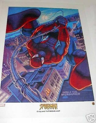 SPIDER MAN Marvel Comics Lithograph by Greg & Tim Hildebrandt Limited 