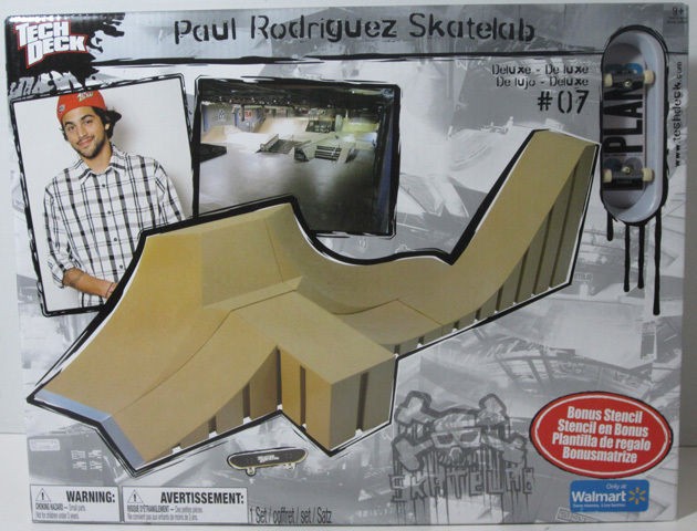 Tech Deck PAUL RODRIGUEZ SKATELAB Deluxe Playset 7 WHITE BLUE PLAN B 