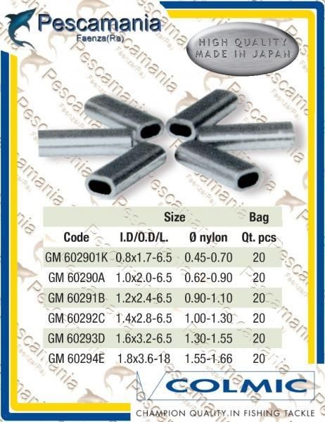 Colmic aluminium oval tubes for fixing terminals