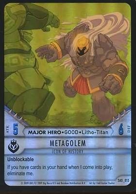 Metagolem SAS_013   Good   Ultra Rare NM Huntik Flat 99c Shipping per 