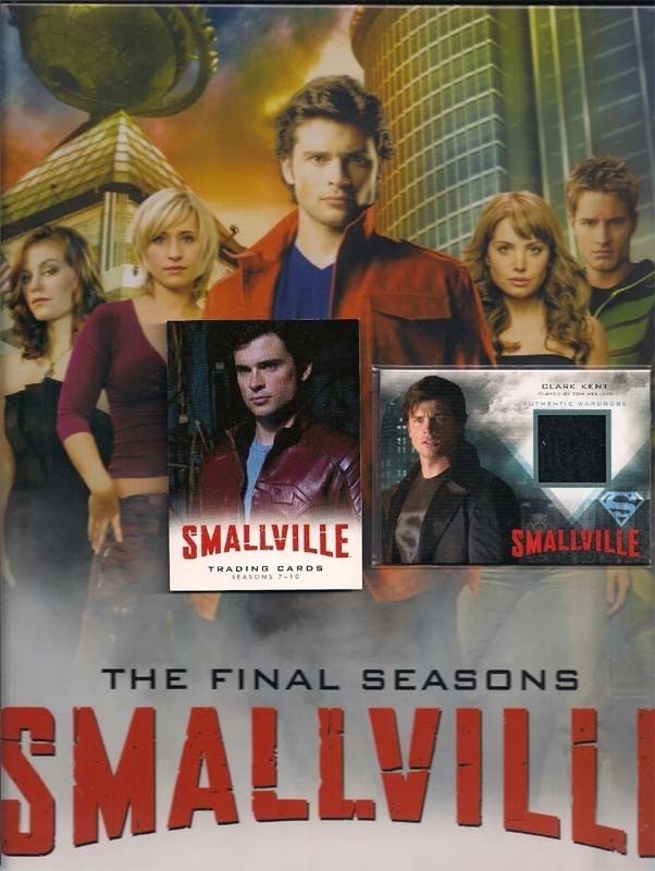 SMALLVILLE 7 10 BINDER W/ CLARK SHIRT RELIC M30 + 85 CARD BASE SET 