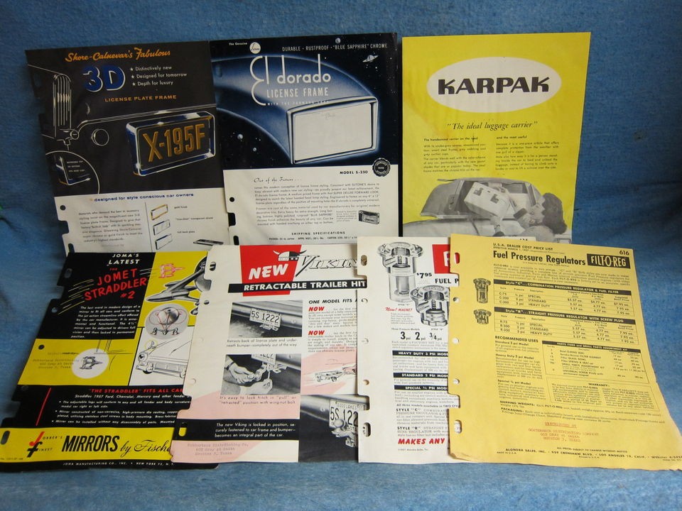 1957 Automotive Accessories Sales Ad Flyers Original GM Ford Mopar AMC