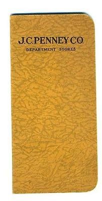 Penney Department Stores Notebook 1929 MINT