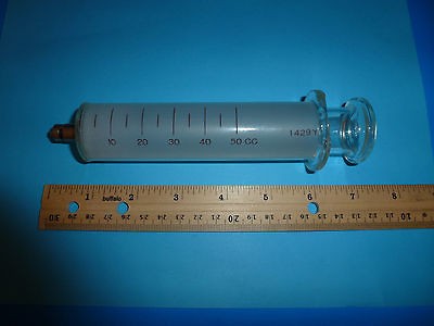   50ccs glass and metal syringe/b d yale  lok becton dickinson&co