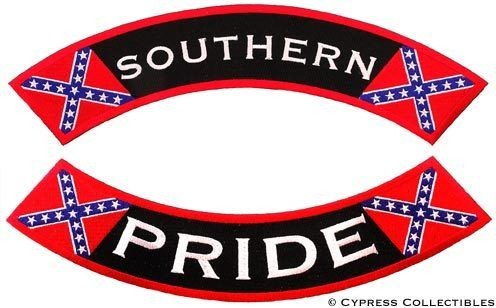 SOUTHERN PRIDE embroidered patch CONFEDERATE FLAG LARGE Civil War 
