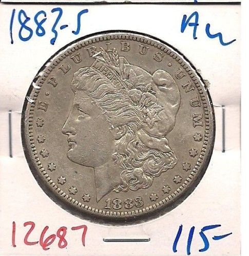 1883 S Morgan Liberty Silver Dollar AU #12687+