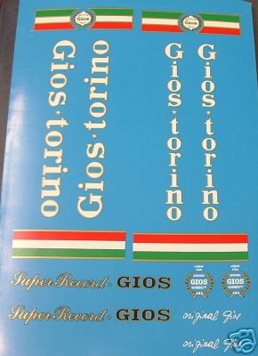 Gios complete set of decals vintage
