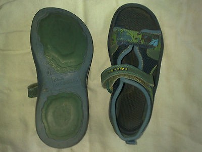 Clarks Baby Boys Doodles Blue Mix Sandals Size 4.5 GC