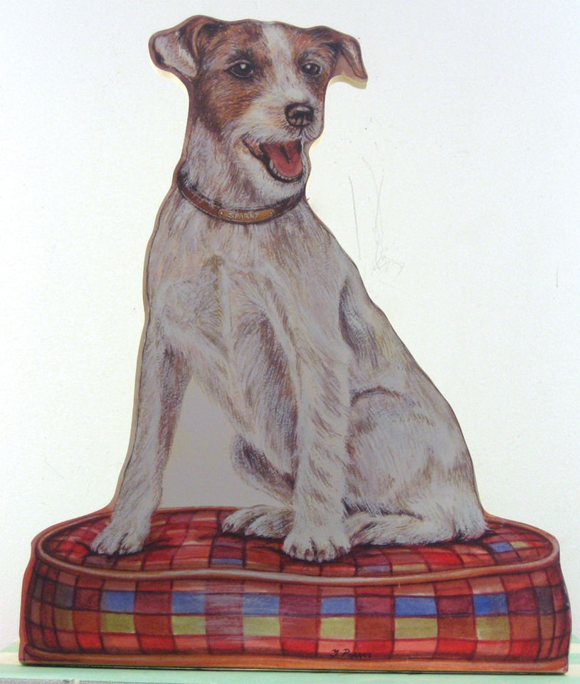 JACK RUSSELL TERRIER STUPELL INDUSTRIES WOODEN DOORSTOP