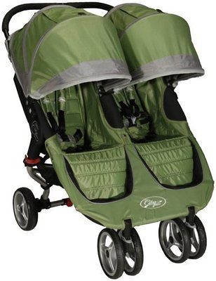 New in Box 2012 Baby Jogger City Mini Double Green / Gray