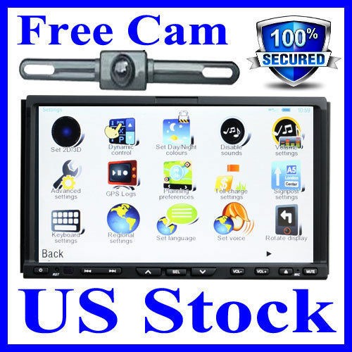 Car DVD Player Double Din GPS Navigation Radio+CAMERA