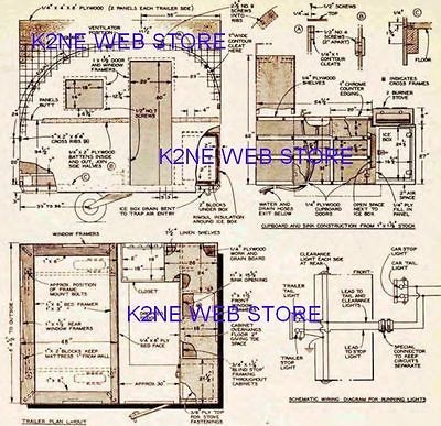 VINTAGE TEAR DROP TRAILERS   18 TO BUILD   PLANS ON CD