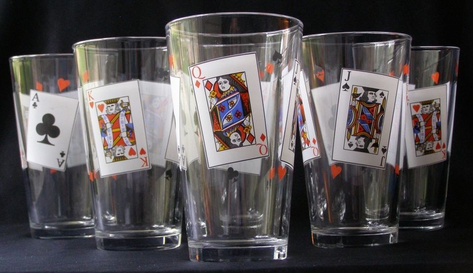 ARQUES DURAND LUMINARC CARD PARTY TUMBLERS 16oz.