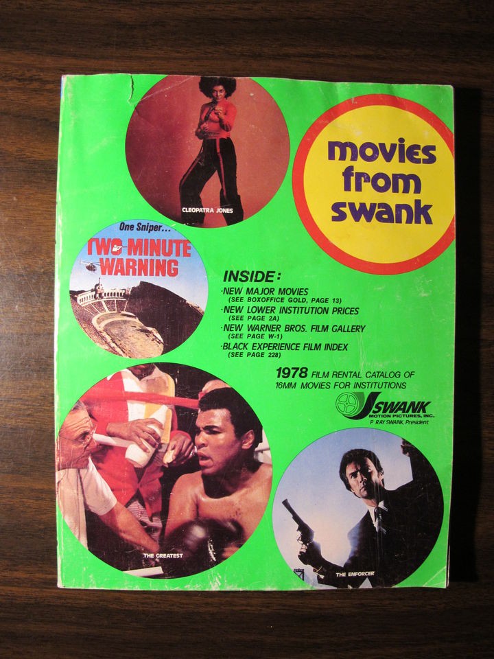 SWANK MOVIE CATALOG 1978 RENTALS Taxi Driver Easy Rider Black 