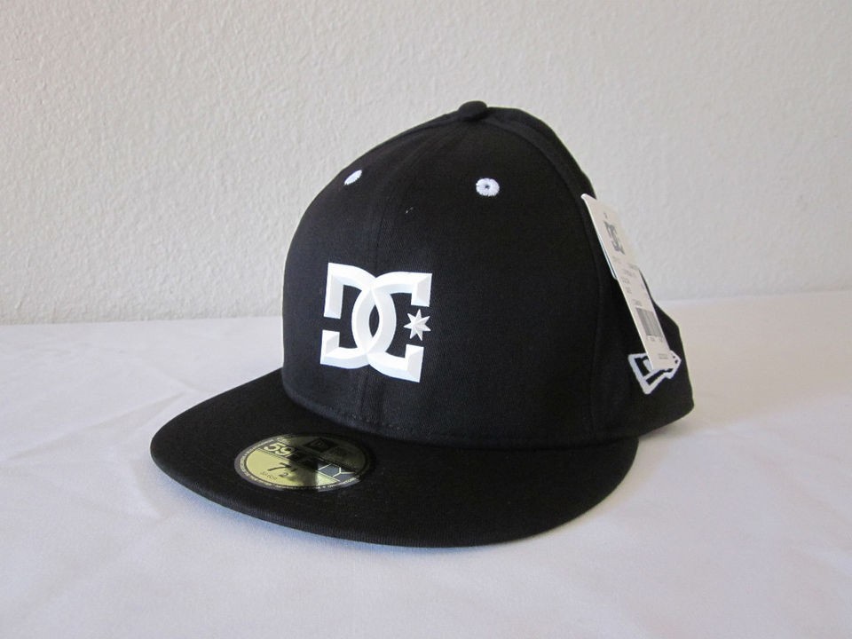 DC HATS DYRDEK 1.0 BLACK NEW ERA 59 FIFTY 100%COTTON SIZE 7 1/4