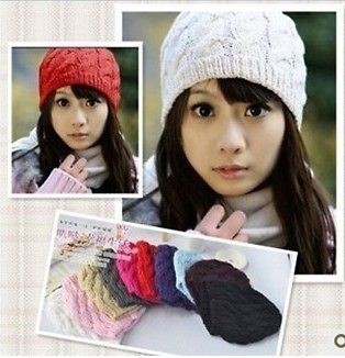 WOMENS SIMPLE FASHION KNIT CROCHET WINTER BEANIE HAT CAP 11 COLORS