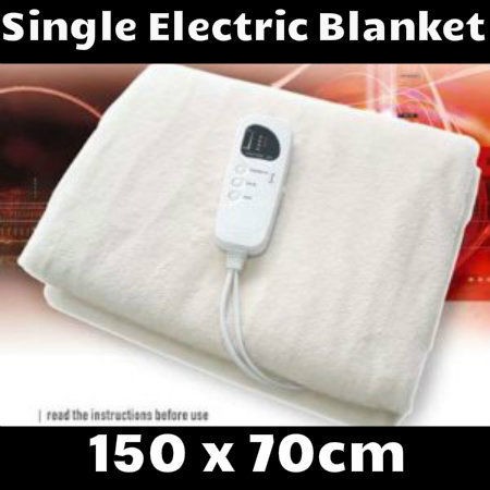 Single Electric Blanket Washable Heater Over Under Bed Cover Night 