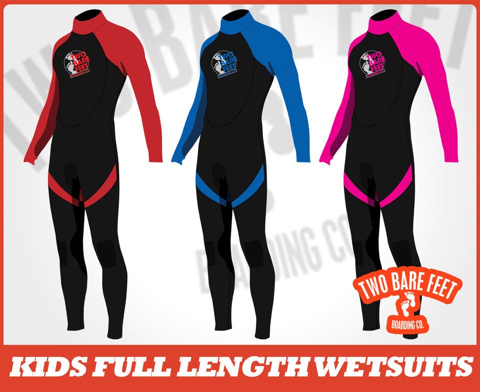 Two Bare Feet Entry Full Length Kids Wetsuit   New Surfing Swim 