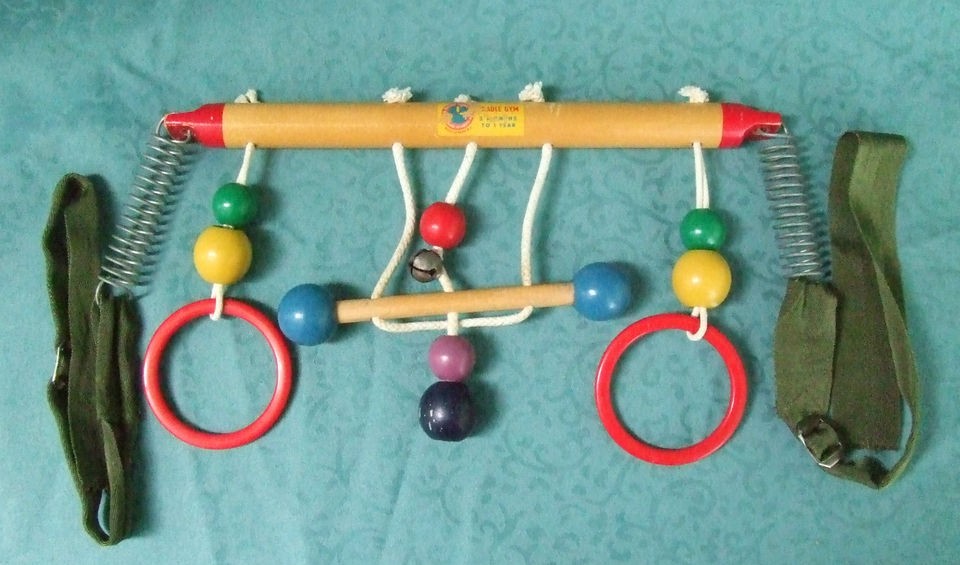 Vintage Wooden Cradle Gym Crib Toy A Right Time