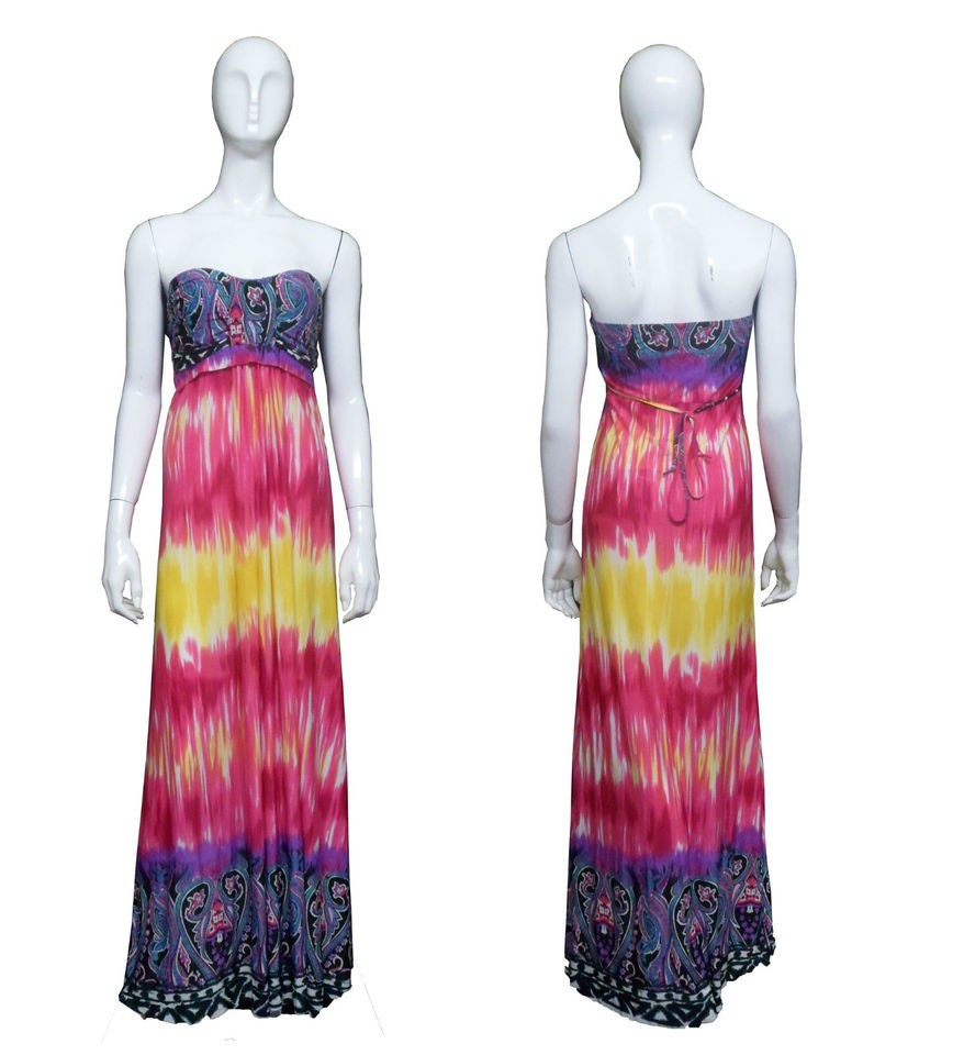 NEW LADIES PARISIAN PINK BANDEAU MAXI DRESS ON CLEARANCE SALE