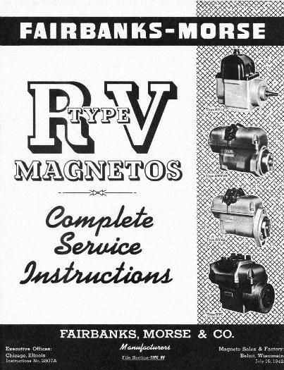 FAIRBANKS MORSE RV SERIES MAGNETO SERVICE INSTRUCTIONS