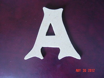 Unfinished MDF Wood Fancy Letter 4