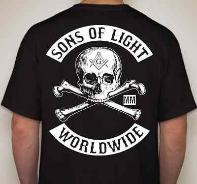 EXCLUSIVE L, T shirt, 2 Sided Print, SONS of LIGHT, Masonic 