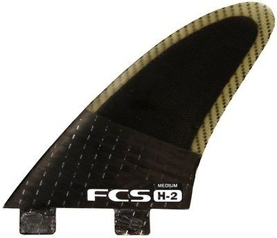 FCS H2 MEDIUM SURFBOARD 3 FIN SET CARBON KEVLAR   BRAND NEW FUTURE 