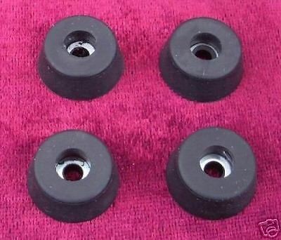   SMALL 19mm. x 8mm. 4 RUBBER FEET FOR CASES / AMPLIFIERS C/W SCREWS