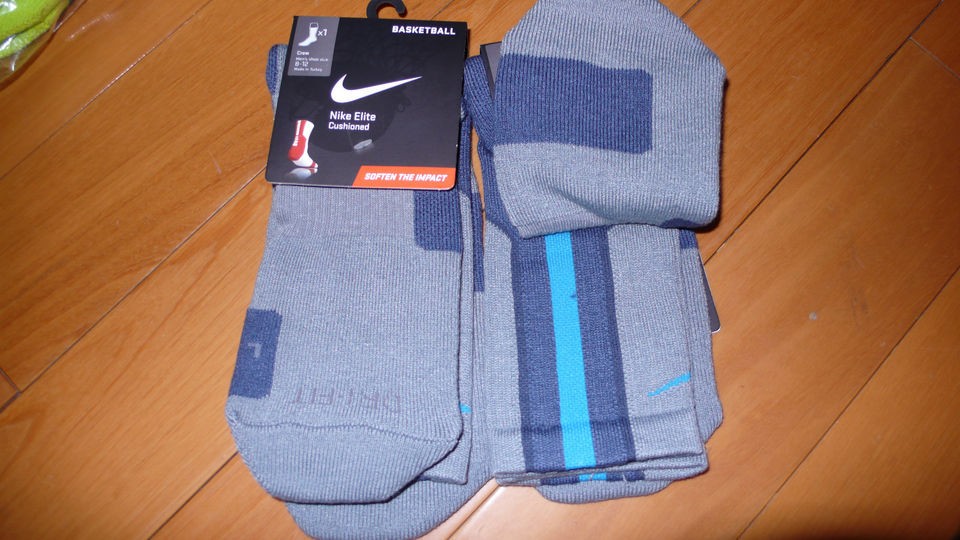 Nike Elite sock 2.0 platinum Grey Blue Olympic Electric Green Neon SZ 