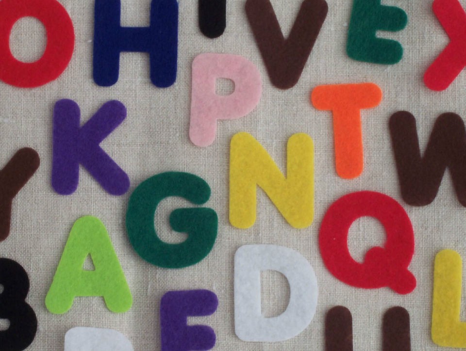 FELT x26 LETTERS ALPHABET die cuts appliqués Personalise Bunting 