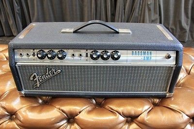 1968 FENDER BASSMAN AMPLIFIER HEAD BLACKFACE AB165 DRIP EDGE MODEL 