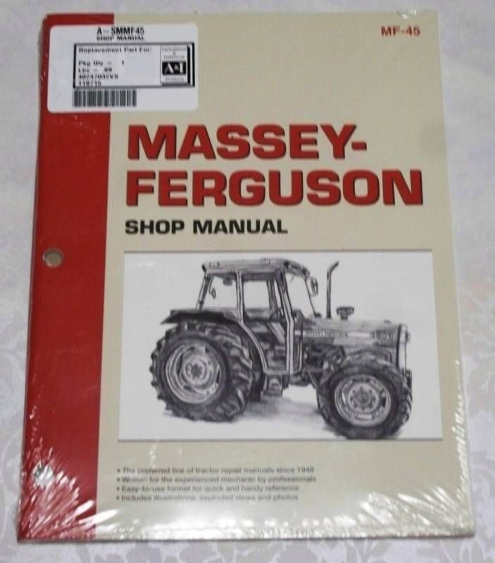 MF 45 SHOP MANUAL   MASSEY FERGUSON 362,365,375,383,390,390T,398 