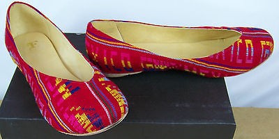 Fiel Womens Suyan Ballet Flat Red Mexico Shoes 9.5 M GNC2 F130