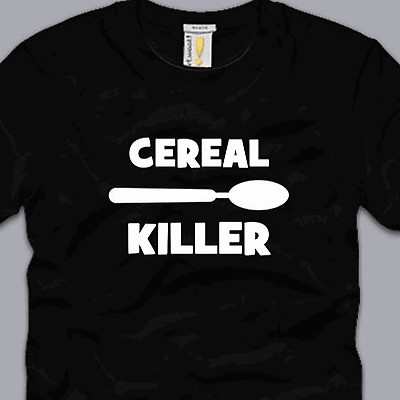   KILLER T SHIRT 2XL funny awesome breakfast serial nerd geek tee XXL