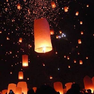   column Lanterns Chinese paper wish lamp sky candle flying fire Party