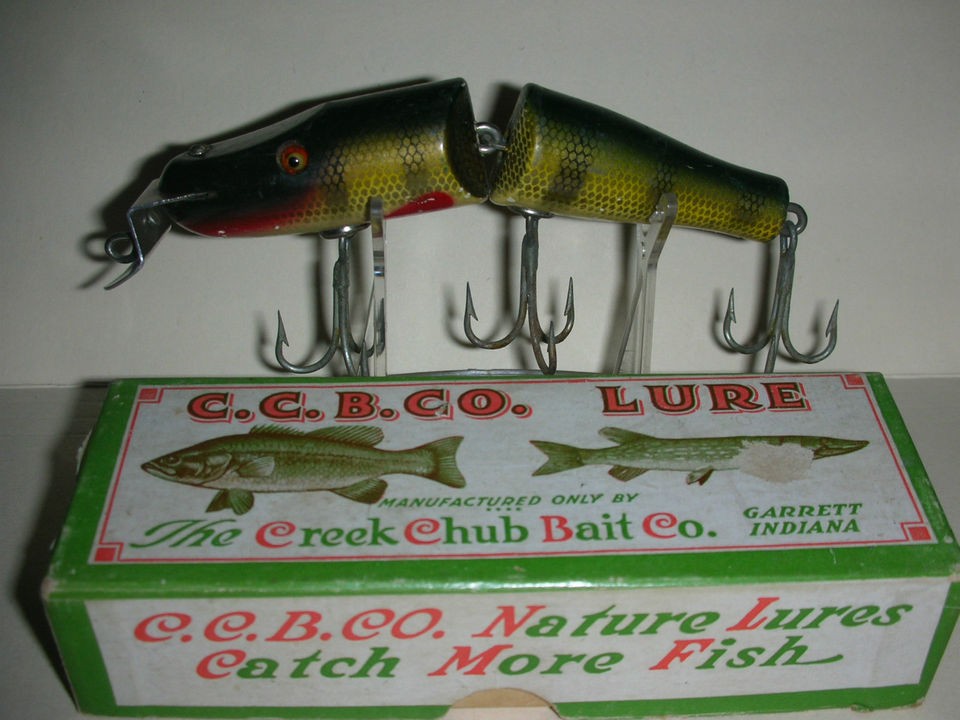 Vintage C.C.B. Co. Pikie Fishing Lure   Garrett Indiana   Glass Eyes