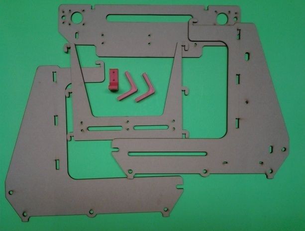 MDF RepRap Prusa Air Mendel 3d Printer, Laser Cut Frame parts