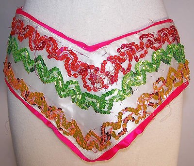 Vintage Carmencita Spanish Dancer Striptease Burlesque Neon Sequin 