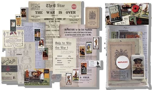 World War One Memorabilia Pack WW1 Invasion leaflet, Medical report, I 