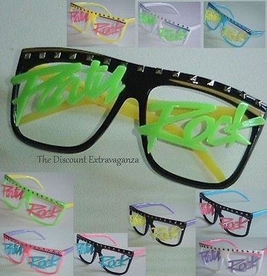 Rave Glow Neon Lmfao Costume Party Rock Glasses _Retro Wayfayer 