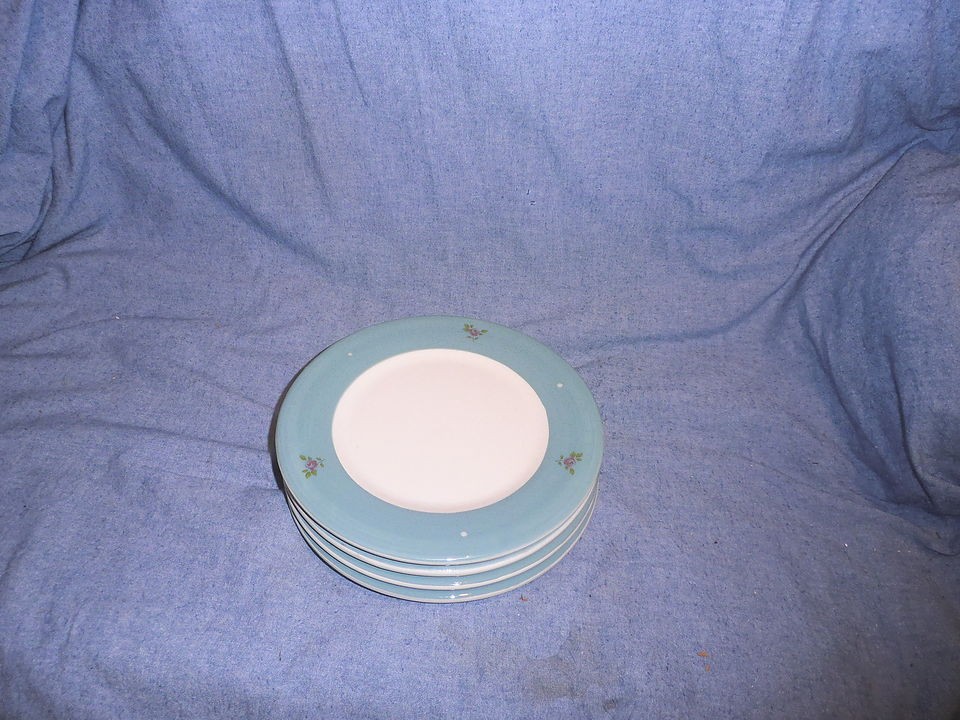 Set of 4 GABRIELLA MILLER FENTON INTERNATIONAL Salad Plates ~ Green 