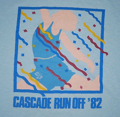 VINTAGE NIKE CASCADE RUNOFF 82 T  SHIRT 1982 M ORIGINAL