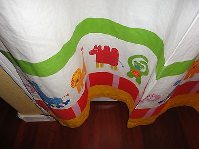 IKEA CURTAIN PANELS MONKEYS GIRAFFES LIONS GREEN ORANGE RED BLUE BLUE 