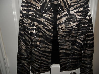 GIANCARLO FERRARI JACKET SIZE 4P ZIP FRONT EXCELLENT CONDITION