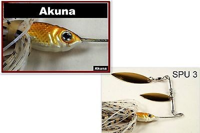 Lot of Two 3/8 oz 10.6 grams Elite Leopard Black Gold Spinnerbait 